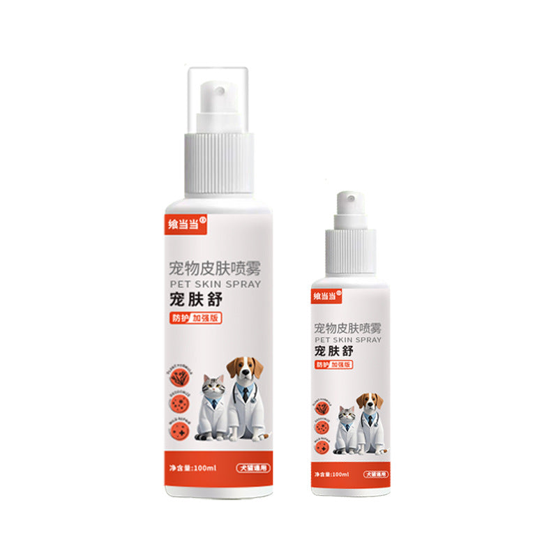 Pet Skin Care Spray for Cats and Dogs, Soothing External Use