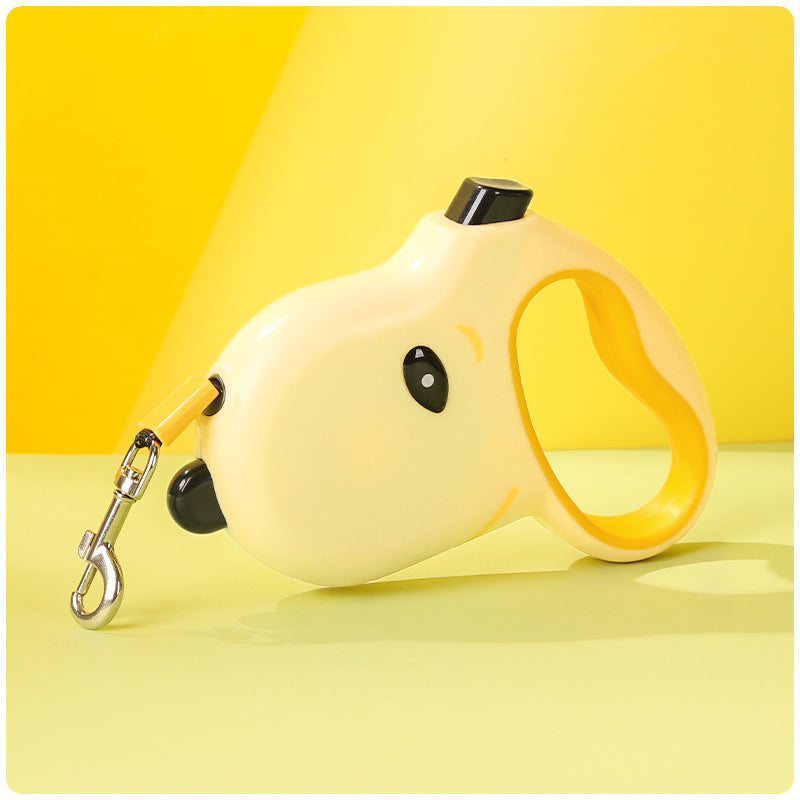 Retractable dog lead in pastel colour with LED light, product image 14