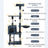 Compact cat climbing frame with hideaway and perches