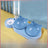 Elevated double cat bowl for food and water