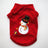 Christmas dog T-shirt in light polyester in Green Santa Claus, showing size and shape
