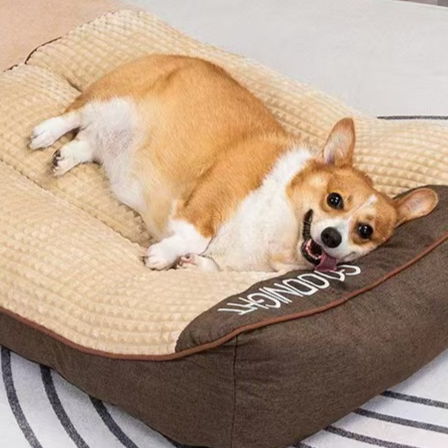 Plush Pet Sofa Lounger Bed with Thermal Fibre Filling