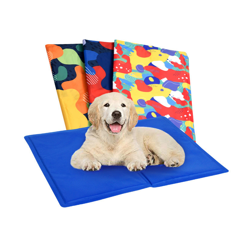 Blue gel filled pet cooling pad for cats and dogs, view 5