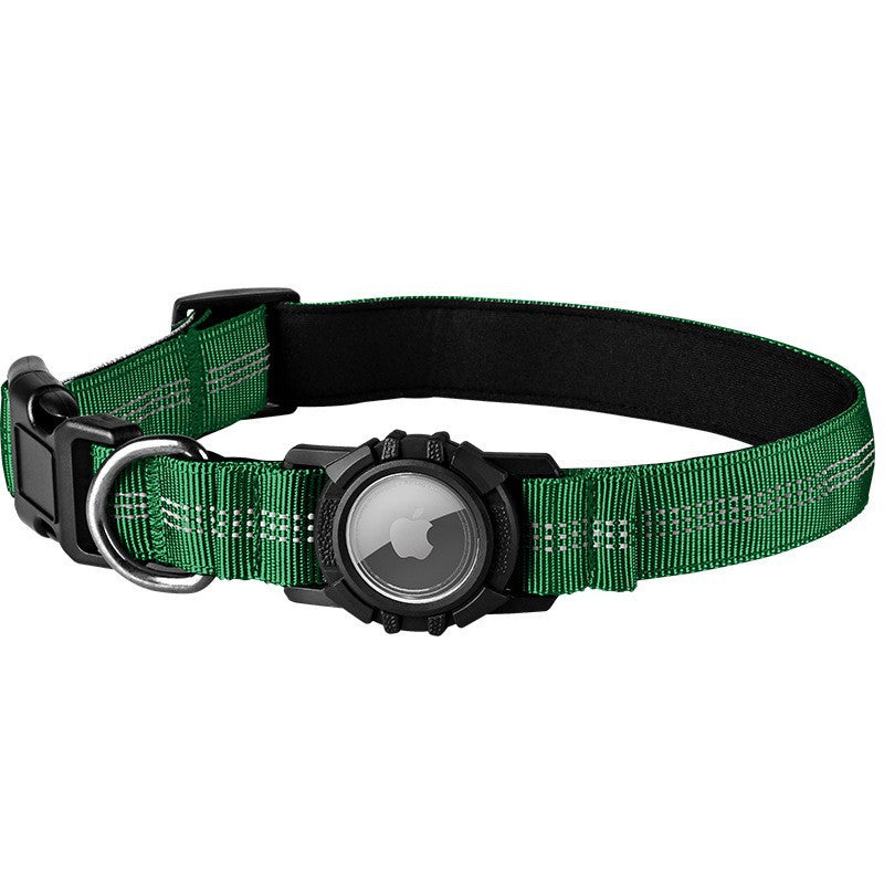 Nylon dog collar with waterproof AirTag holder case, tag not included, product image 23