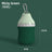Portable silicone pet water bottle with built-in bowl in Milk Tea Grey 200ml, close-up detail