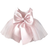 Soft pink princess dress for cats and small dogs in Soft Pink, side view
