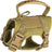 Black tactical cat harness with matching lead for outdoor walks