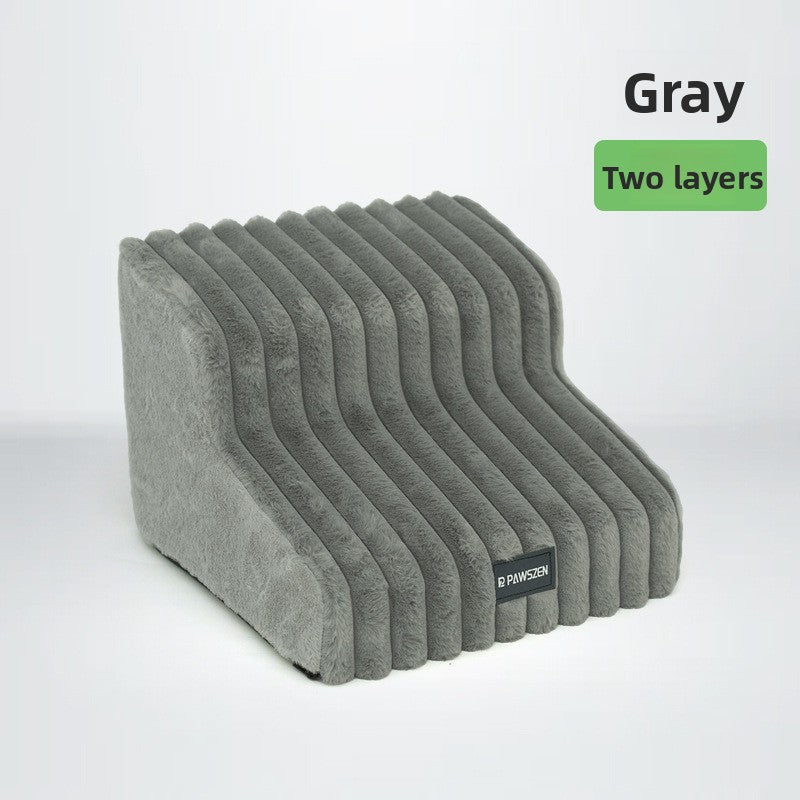 Washable suede foam pet stairs, product gallery photo