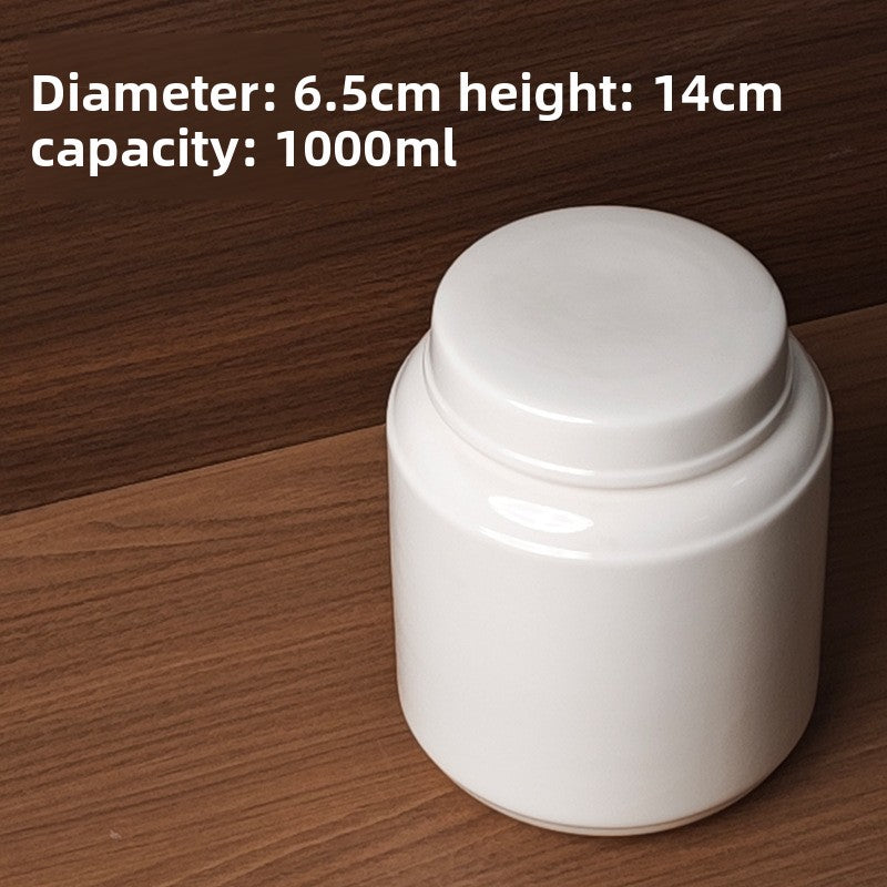 Ceramic Pet Memorial Urn with Sealed Lid and Paw Print Design for Pets 12-20kg