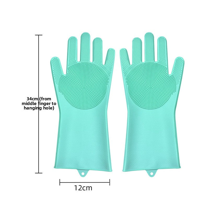 Anti-Scratch Silicone Bathing Gloves for Dogs and Cats