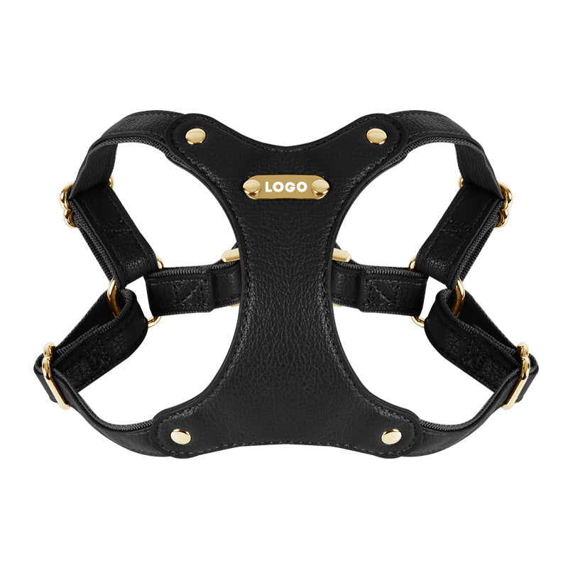 Classic dog harnesses in red, black, cream and green