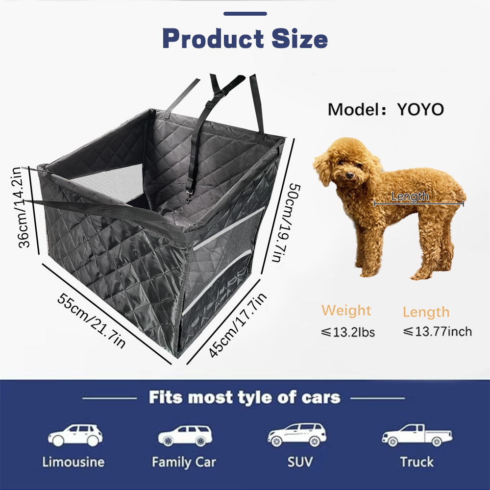 Breathable quilted mesh pet car seat mat with belts, photo 7 of 9