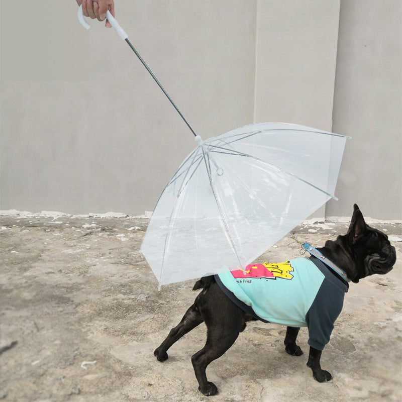 Clear dog umbrella with 70cm round canopy, product image 1