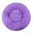 Round long plush nest bed for cats and dogs in Purple