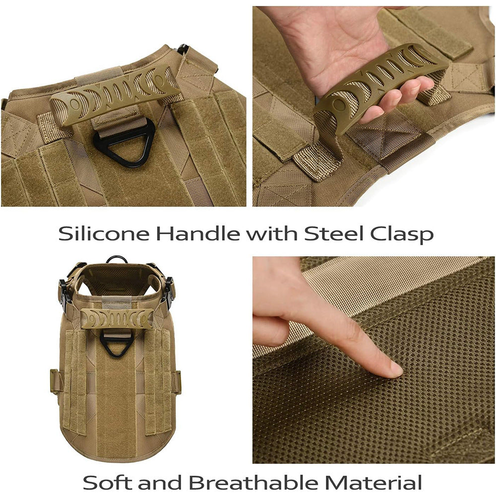 Tactical nylon collar and lead for dogs, ideal for everyday use