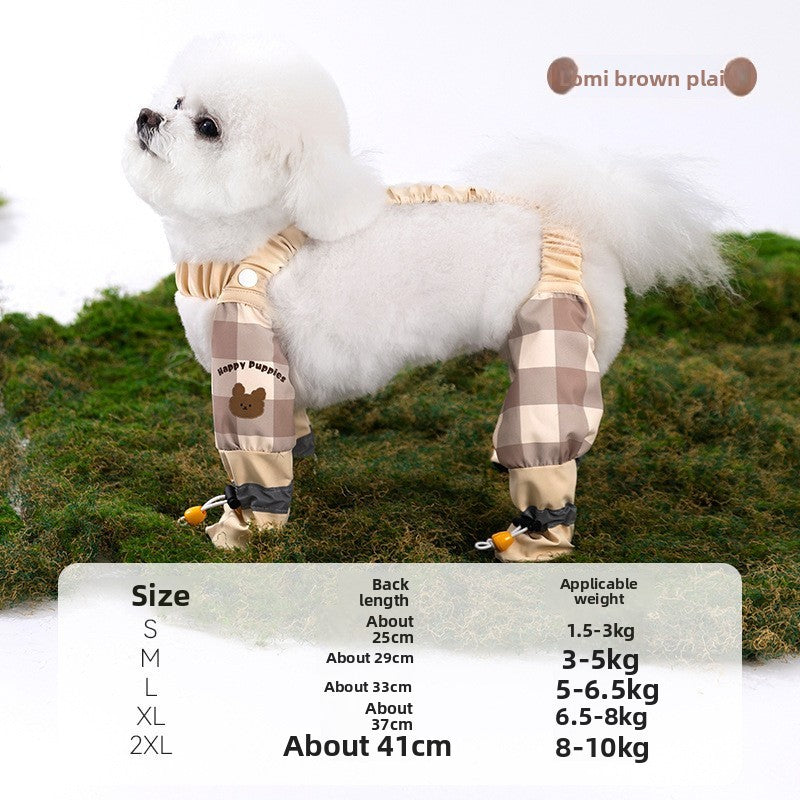 Four leg dog coverall with belly guard, available in 9 styles, image 38