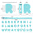 Personalised silicone pet collar with letters, main product photo