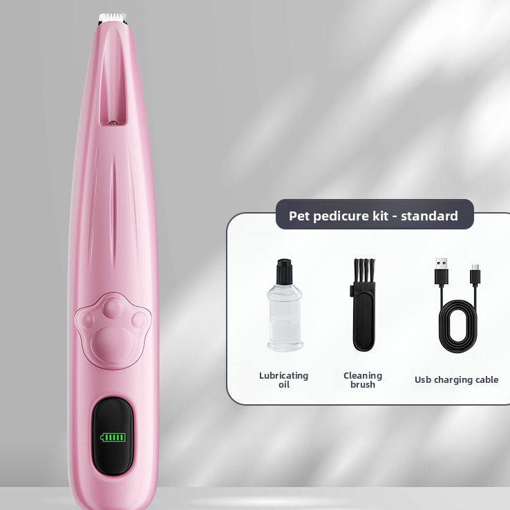 LED Display Paw Hair Trimmer for Dogs and Cats, Wide or Narrow Blade