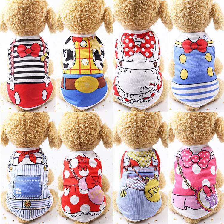 Breathable mesh summer pet vest for dogs and cats, close-up detail