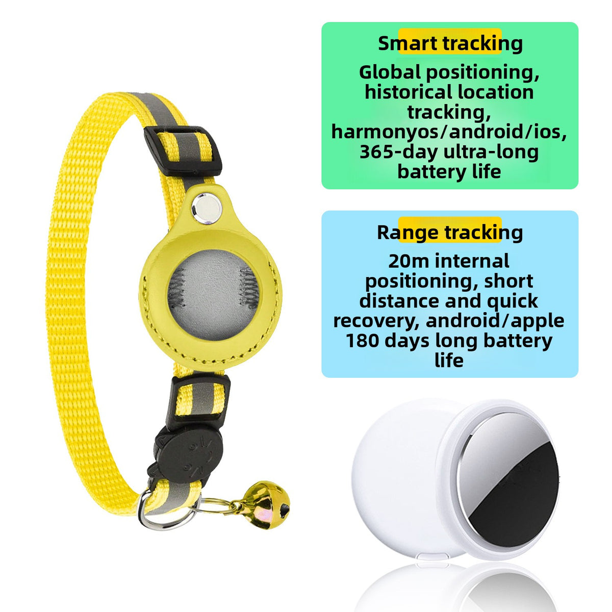 Reflective nylon dog tracking collar with locator, product image 17