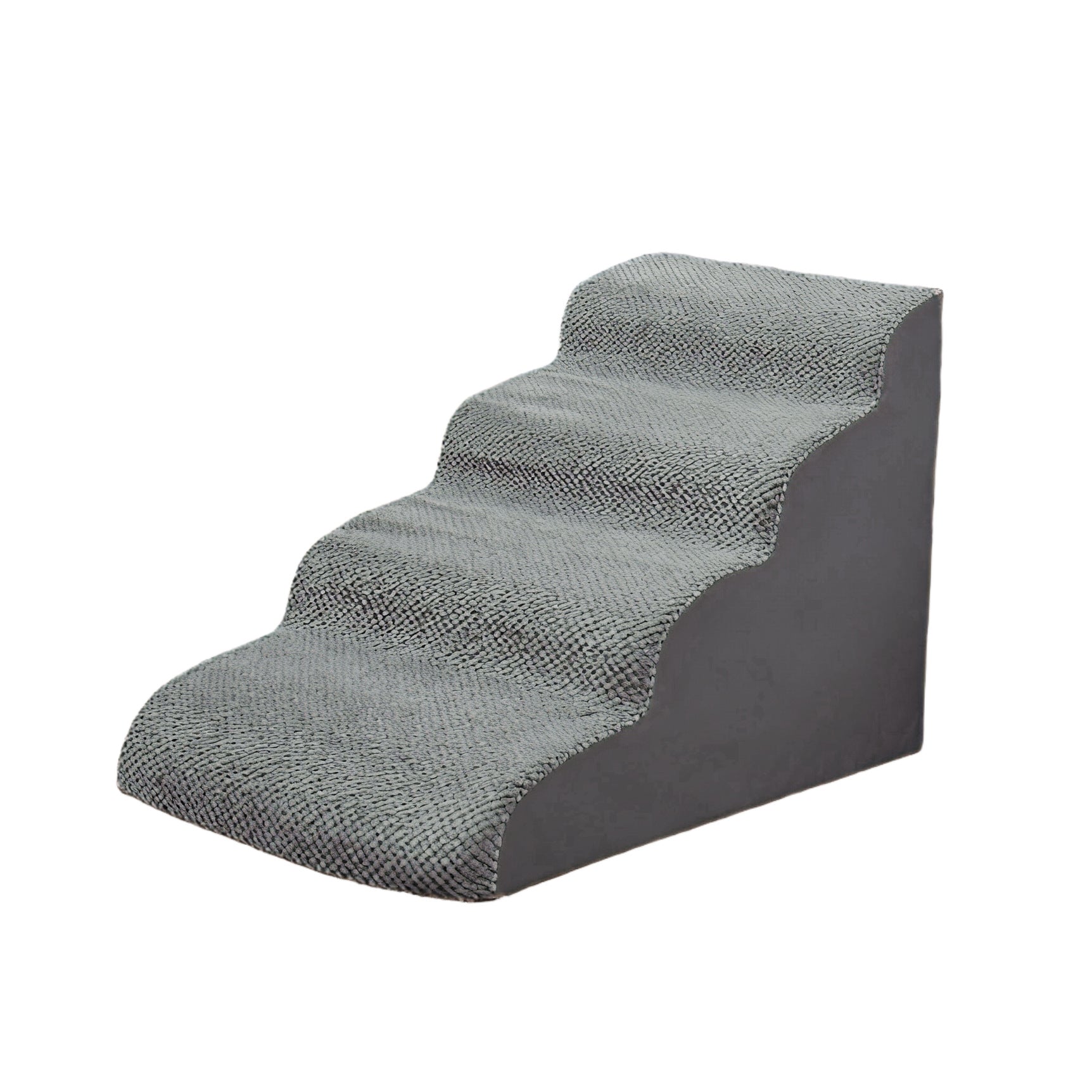 Grey soft foam dog stairs with removable cover, photo 5