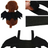 Black cat wearing black felt Halloween bat wings