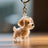 Transparent Animal Hair Memorial Keychain Pendant
