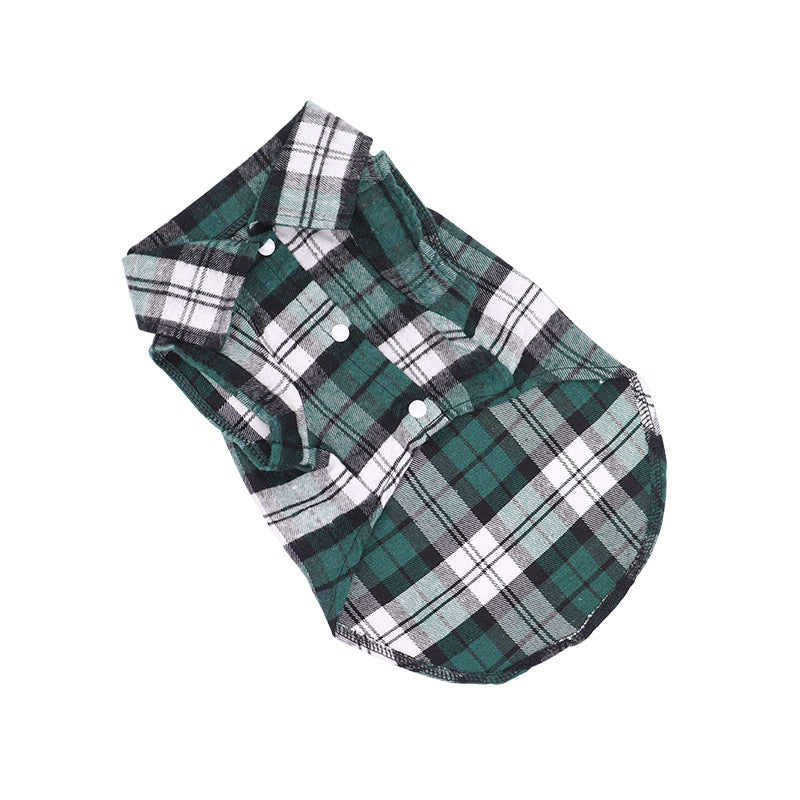 Plaid summer shirt for small dogs and cats, available in 3 colours, image 18