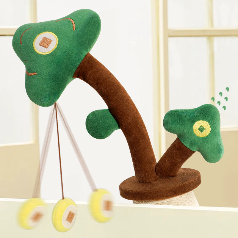 Bamboo-style cat scratching post and climbing frame, alternative angle view