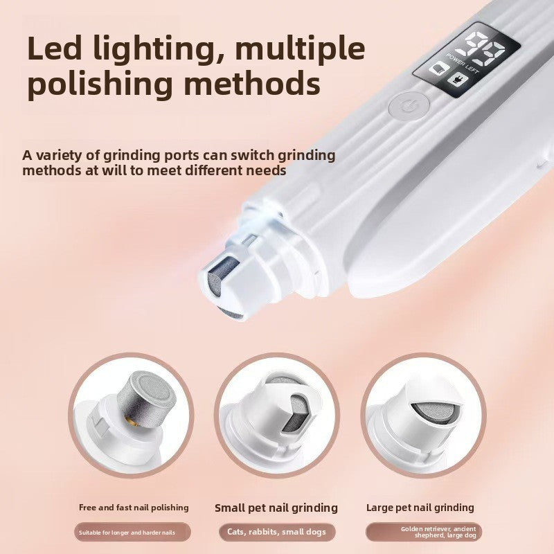 2-in-1 Cordless Pet Nail Clipper and Grinder with USB Charging
