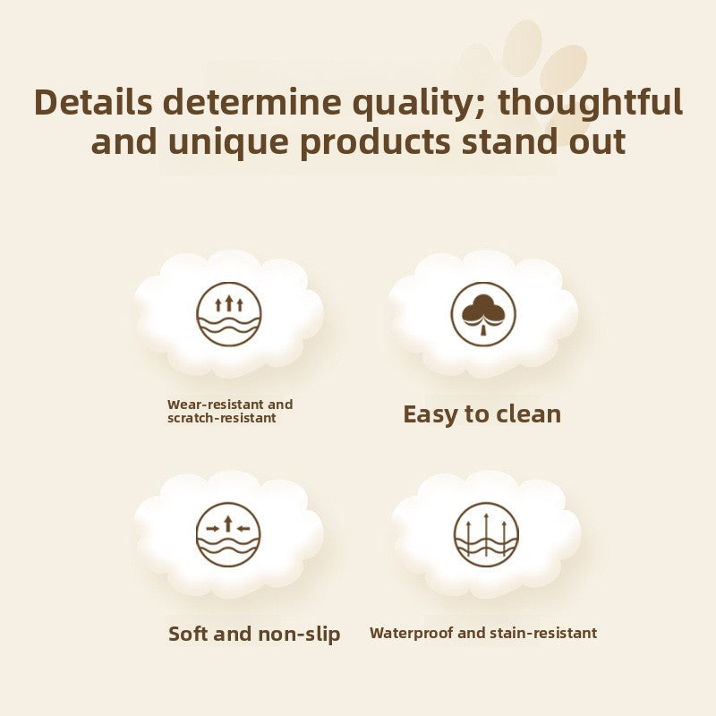 Double Layer EVA Cat Litter Mat with Waterproof Base