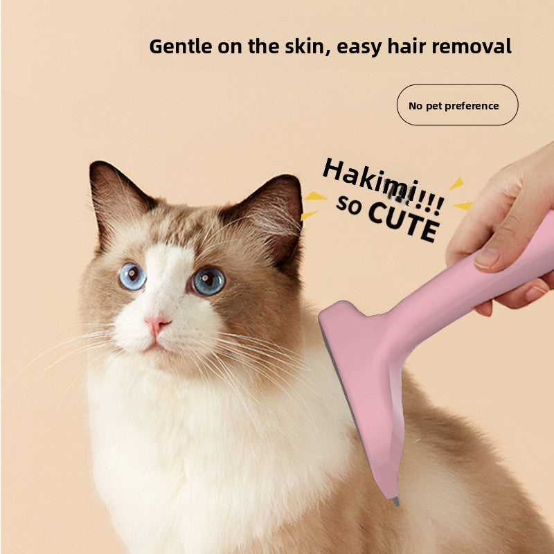 Curved Deshedding Comb for Cats and Dogs, Rounded Teeth Fur Remover