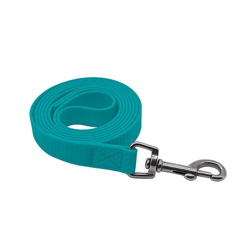 PVC coated waterproof 3m dog training lead in light blue