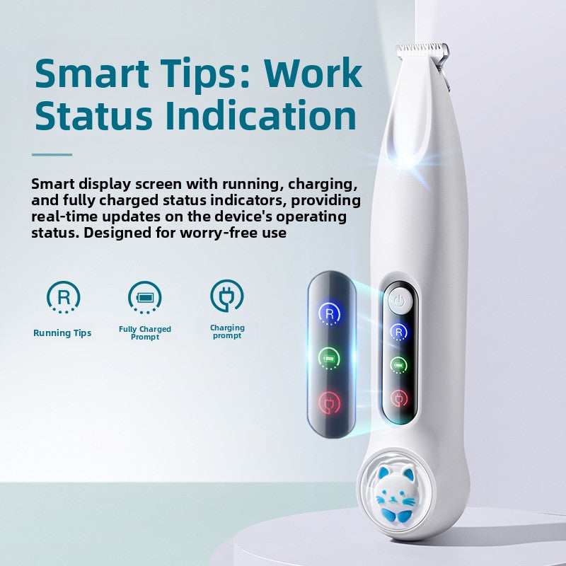 Silent Paw Trimmer with LED Spotlight and 18mm Wide Blade