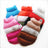 Colour block puffer dog coat with button front in Blue, side view