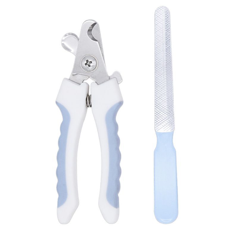 Stainless Steel Pet Nail Clippers with Wave or Curved Handle