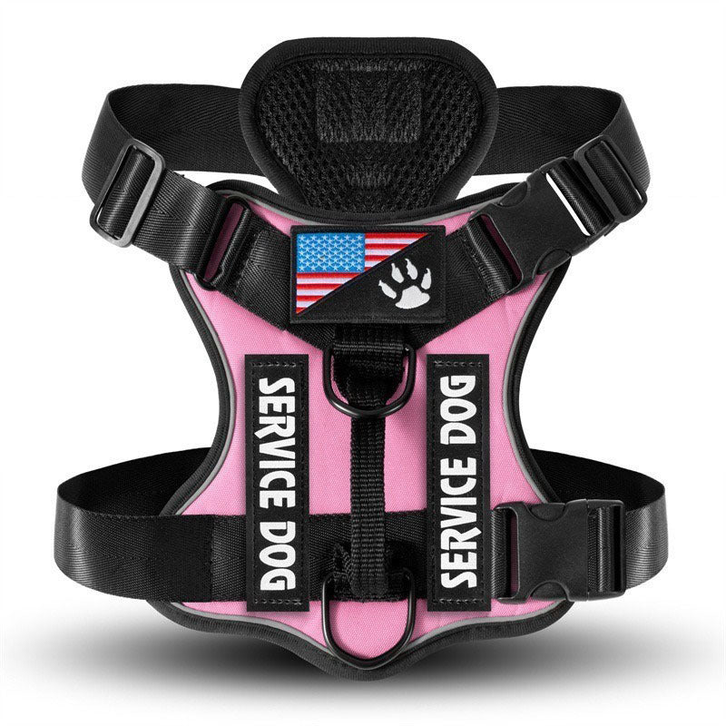 Reflective tactical dog harness and lead set, available from Pet Royale UK