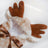 Christmas reindeer cloak and hat costume for pets, showing size and shape