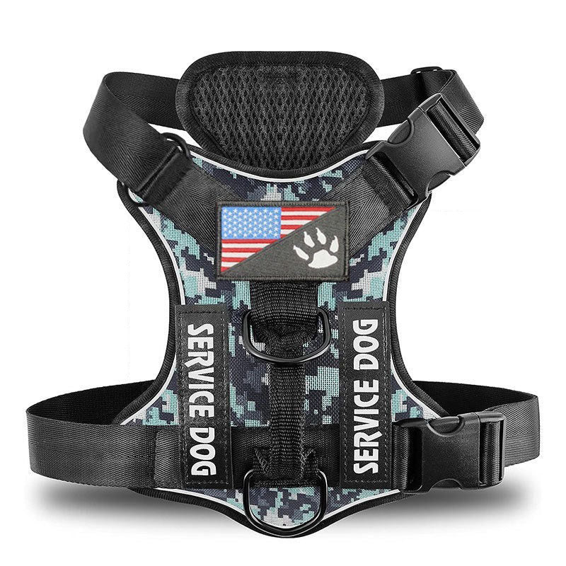 Reflective tactical dog harness and lead set, ideal for everyday use