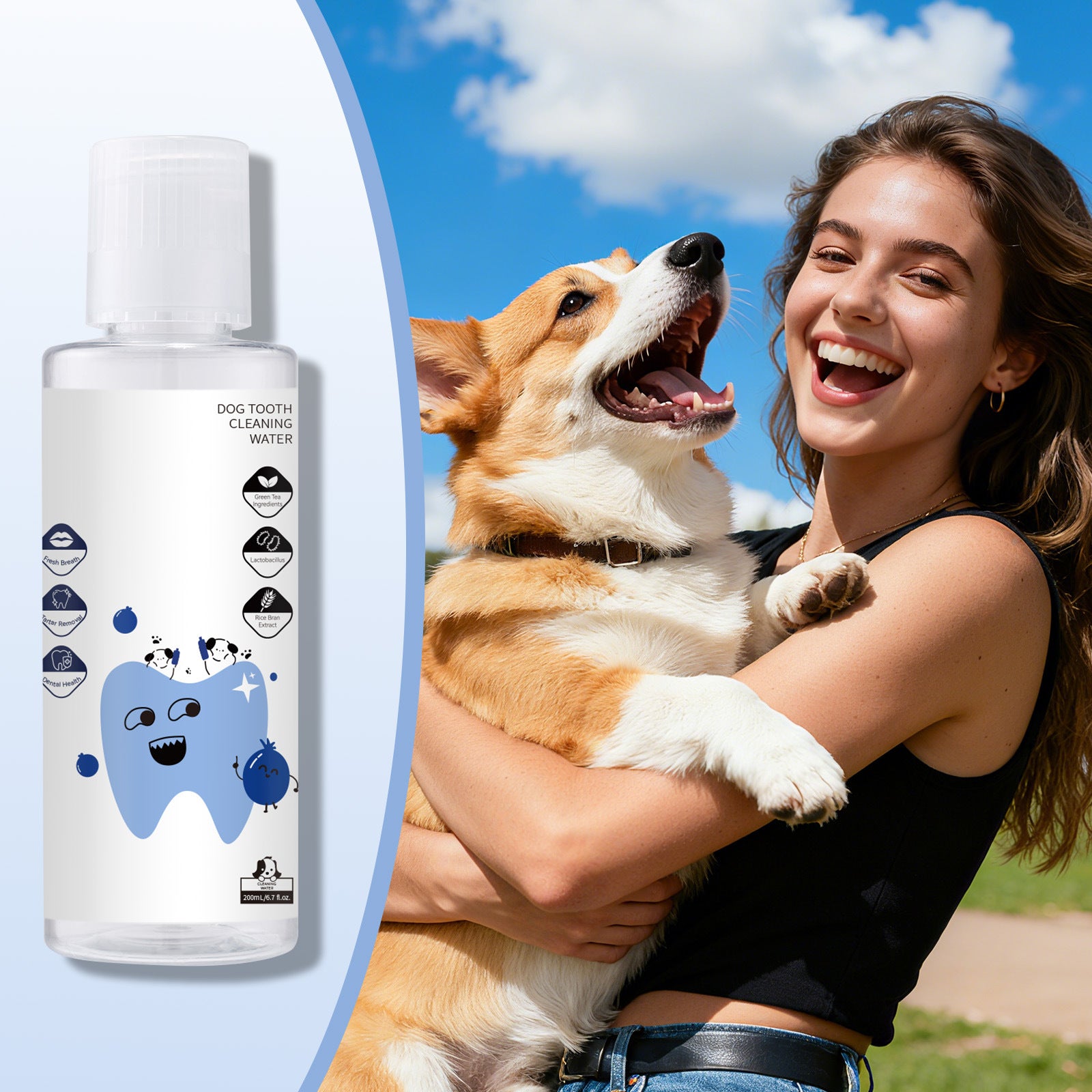 Pet Oral Rinse Water Additive for Cats and Dogs, Fresh Breath