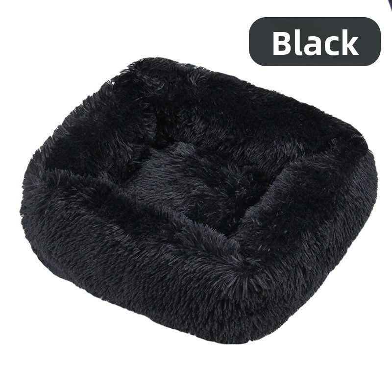 Square long plush pet bed, photo 32 of 65