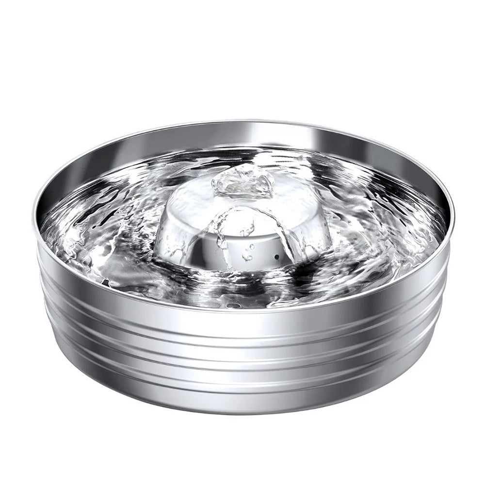 Stainless Steel Pet Water Fountain with Silent Pump and Filter for Cats and Dogs