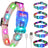 Striped light up dog collars in blue and black designs