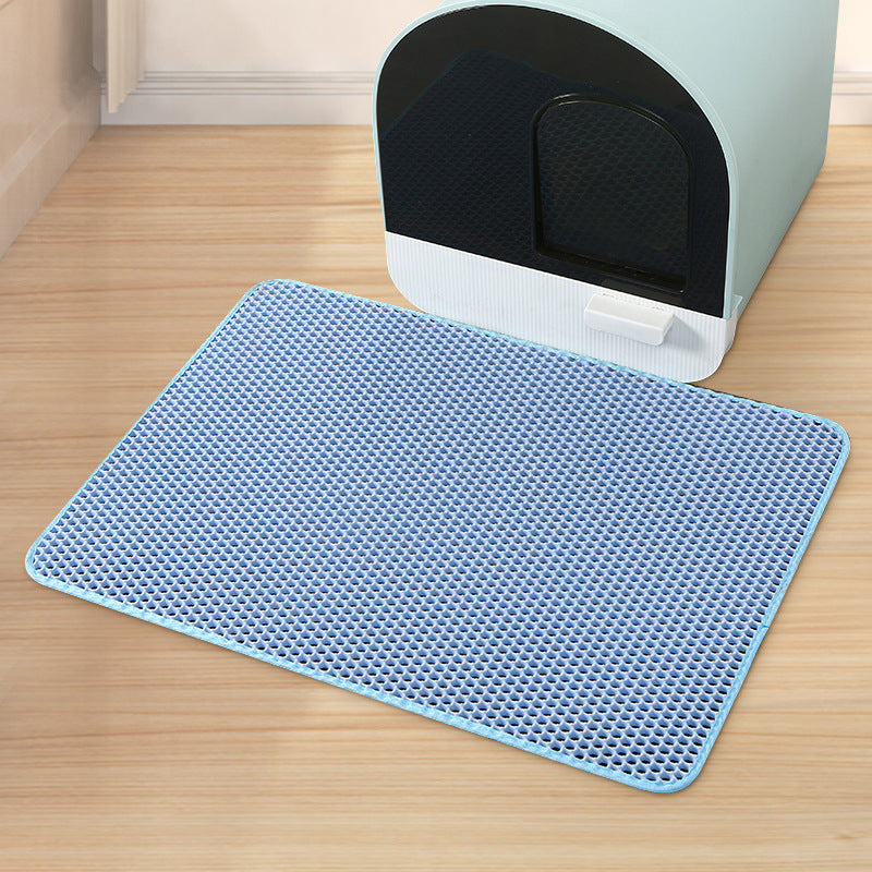 Thick EVA Cat Litter Trapping Mat, Double Layer Anti-Scatter