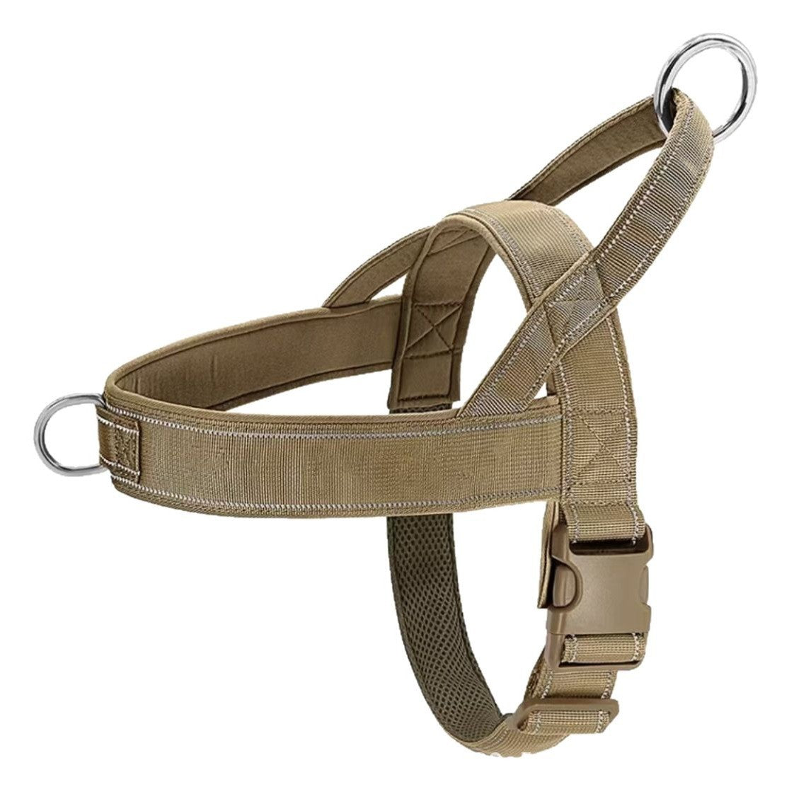 Tactical dog harness vest with collar in 4 colour options