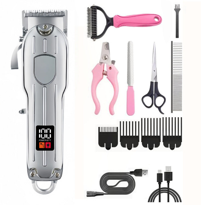 Cordless Electric Pet Clipper with Titanium Alloy Blades