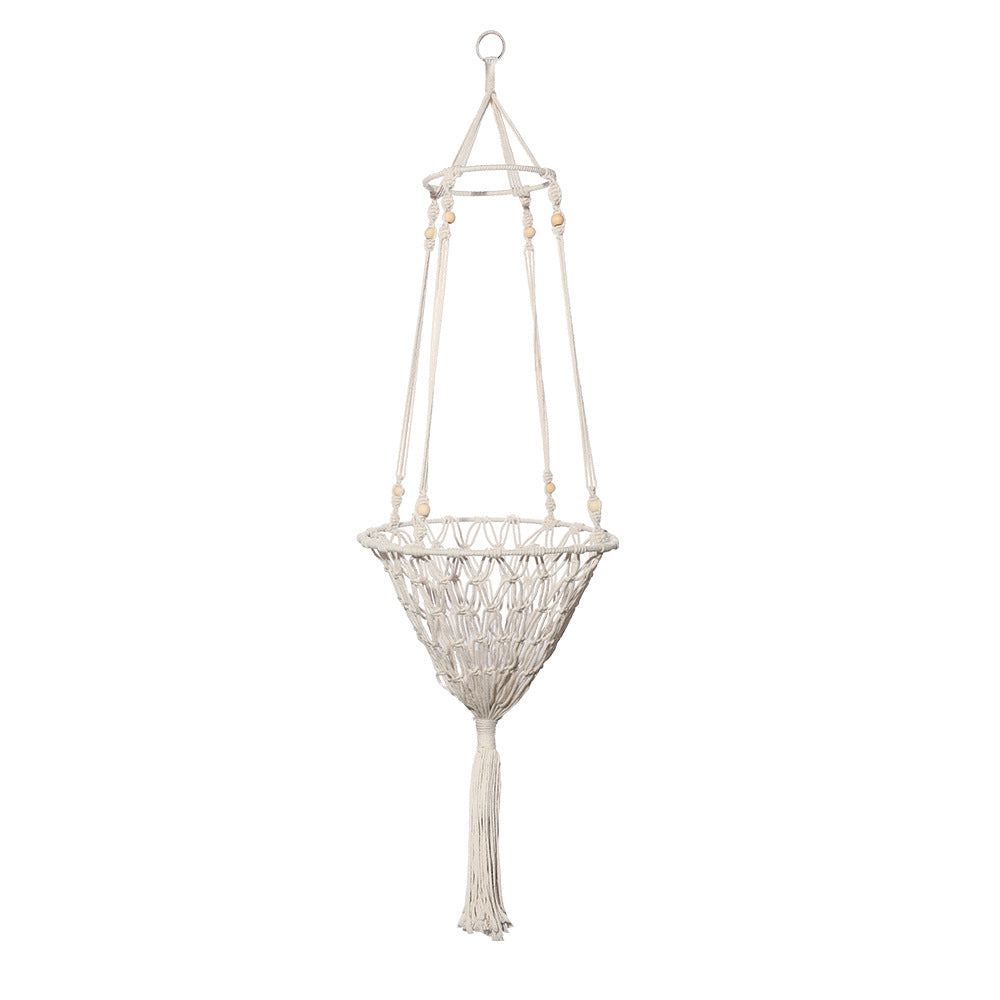Handwoven bohemian hanging basket bed for cats, product image 5