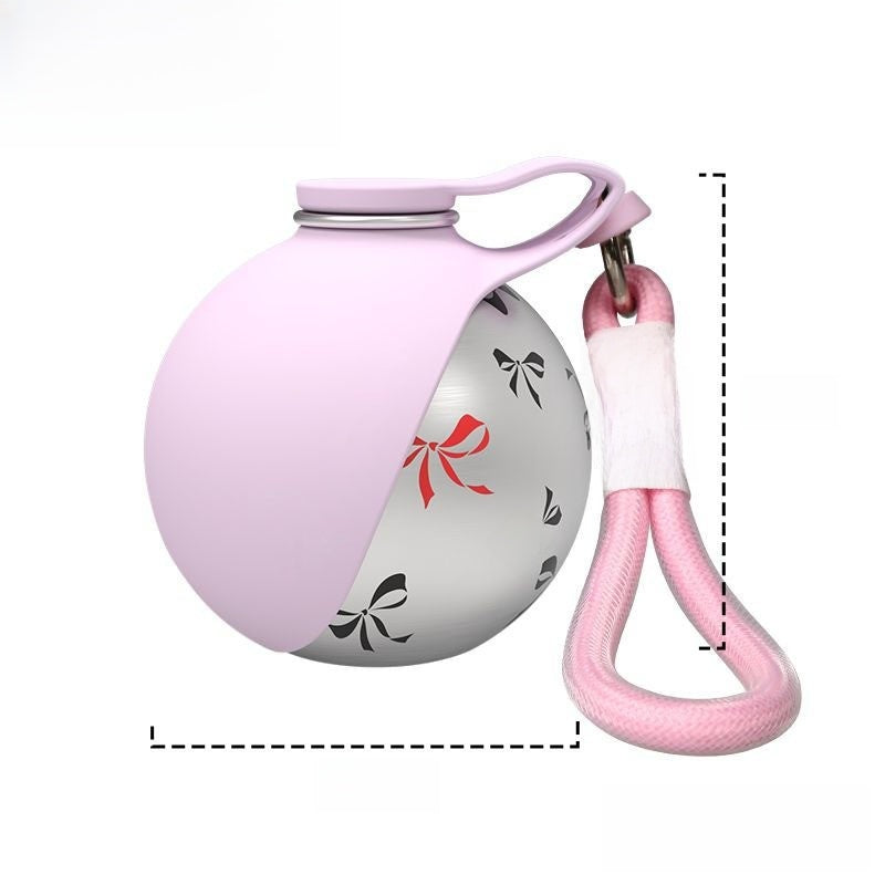 Portable Pet Water Bottle with Collapsible Silicone Bowl and Leak-Proof Lid 285ml