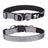 Reflective padded dog collar with locking buckle in Black Printed, material detail