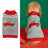 Christmas knitted pet jumper with festive design in Green Belt, in use with a pet